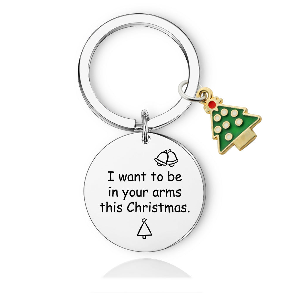 Wholesale Stainless Steel Christmas Tree Stainless Steel Keychain